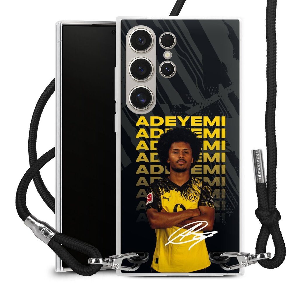 DeinDesign Handyhülle Borussia Dortmund Karim Adeyemi BVB Karim Adeyemi 25/26, Samsung Galaxy S24 Ultra Handykette Hülle mit Band Case zum Umhängen