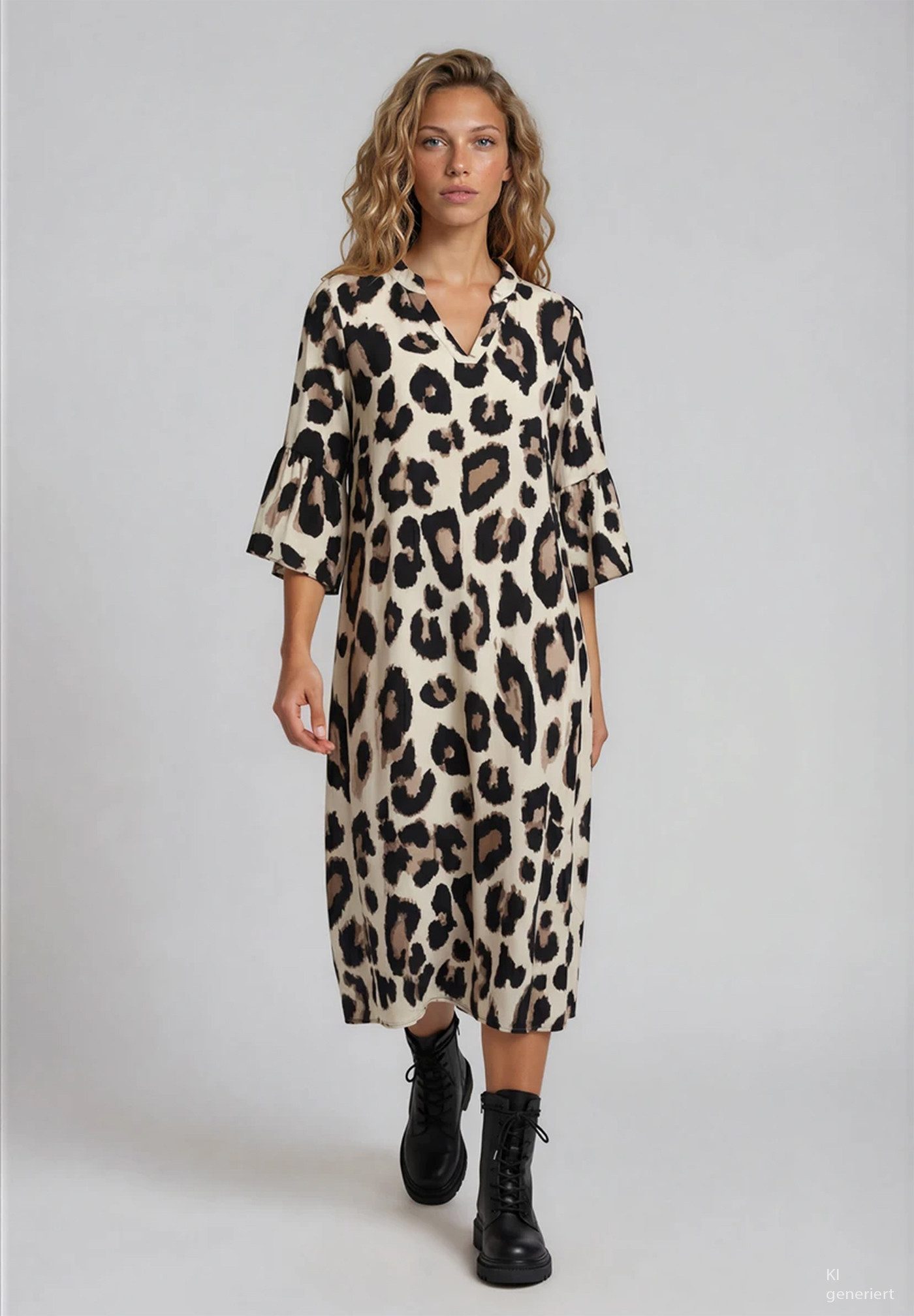 Key Largo Druckkleid WD LEO v-neck (1-tlg)