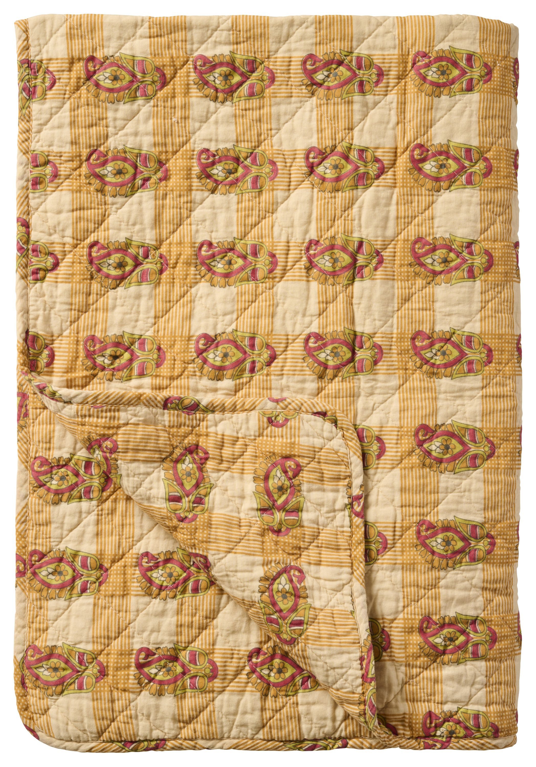 Ib Laursen Tagesdecke Ib Laursen Decke Quilt Tagesdecke Überwurf 180x130cm Orange Rot