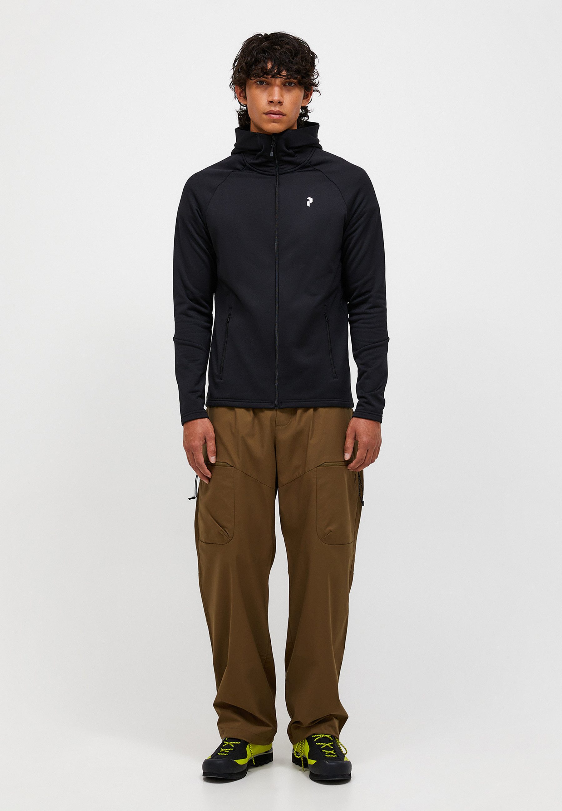 Peak Performance Fleecejacke M Rider Essentials Midlayer Zip Hood mit sportivem Design