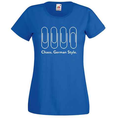 Youth Designz T-Shirt Chaos German Style Damen T-Shirt mit lustigen Frontprint