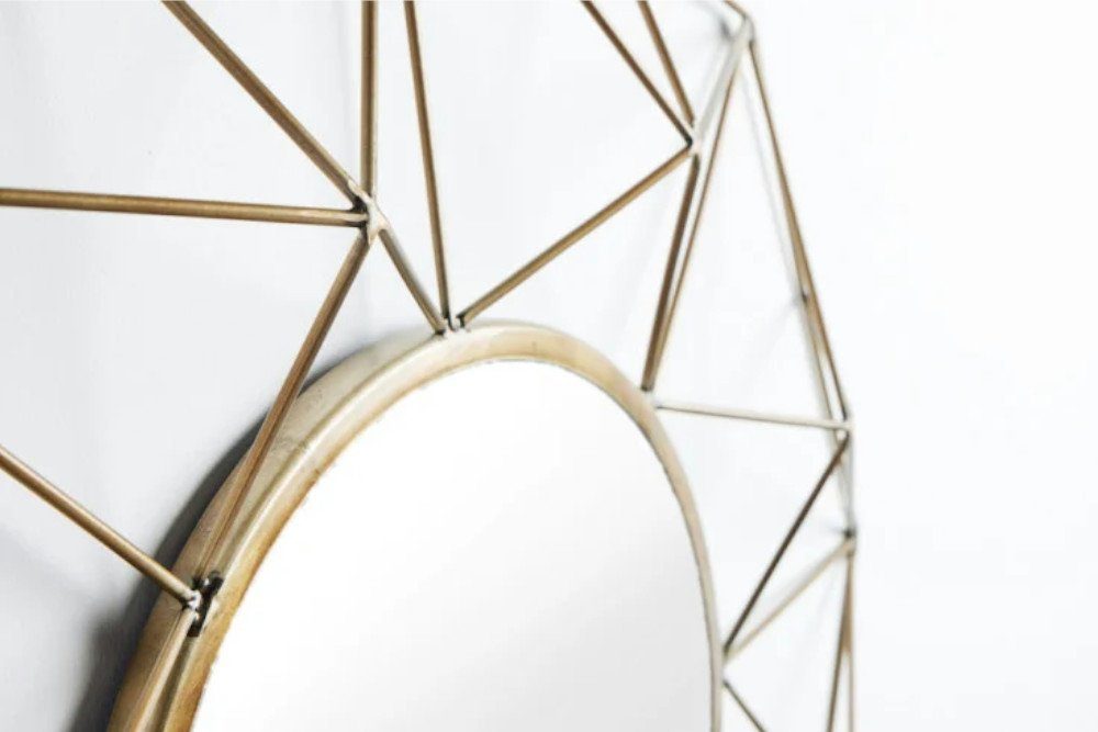 riess-ambiente Wandspiegel DIAMOND XL 90cm messing (Einzelartikel, 1-St), Wohnzimmer · Flur · Schlafzimmer · Eisen · Retro Design