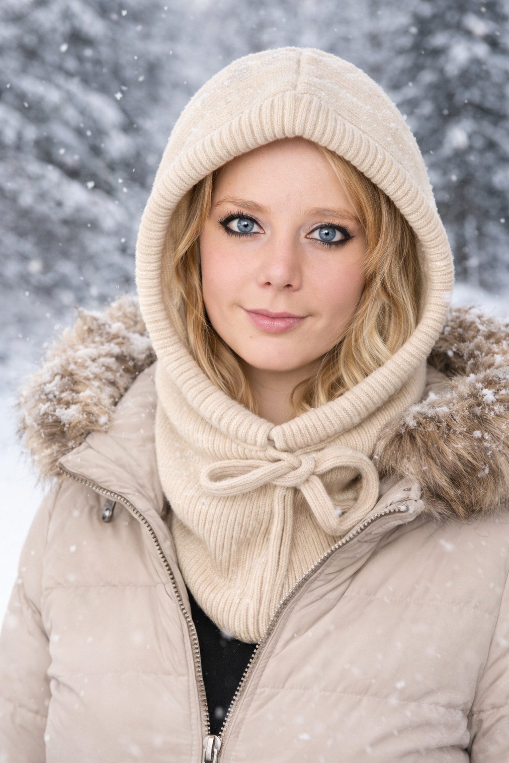 soma Modeschal Kapuzenschal Damen&Herren Winter Schal Kapuze beige, (Set, 1-St. Schal mit Mütze), Kapuzenkragen mit Bindeband Weich,winddicht Schal mit Kapuze
