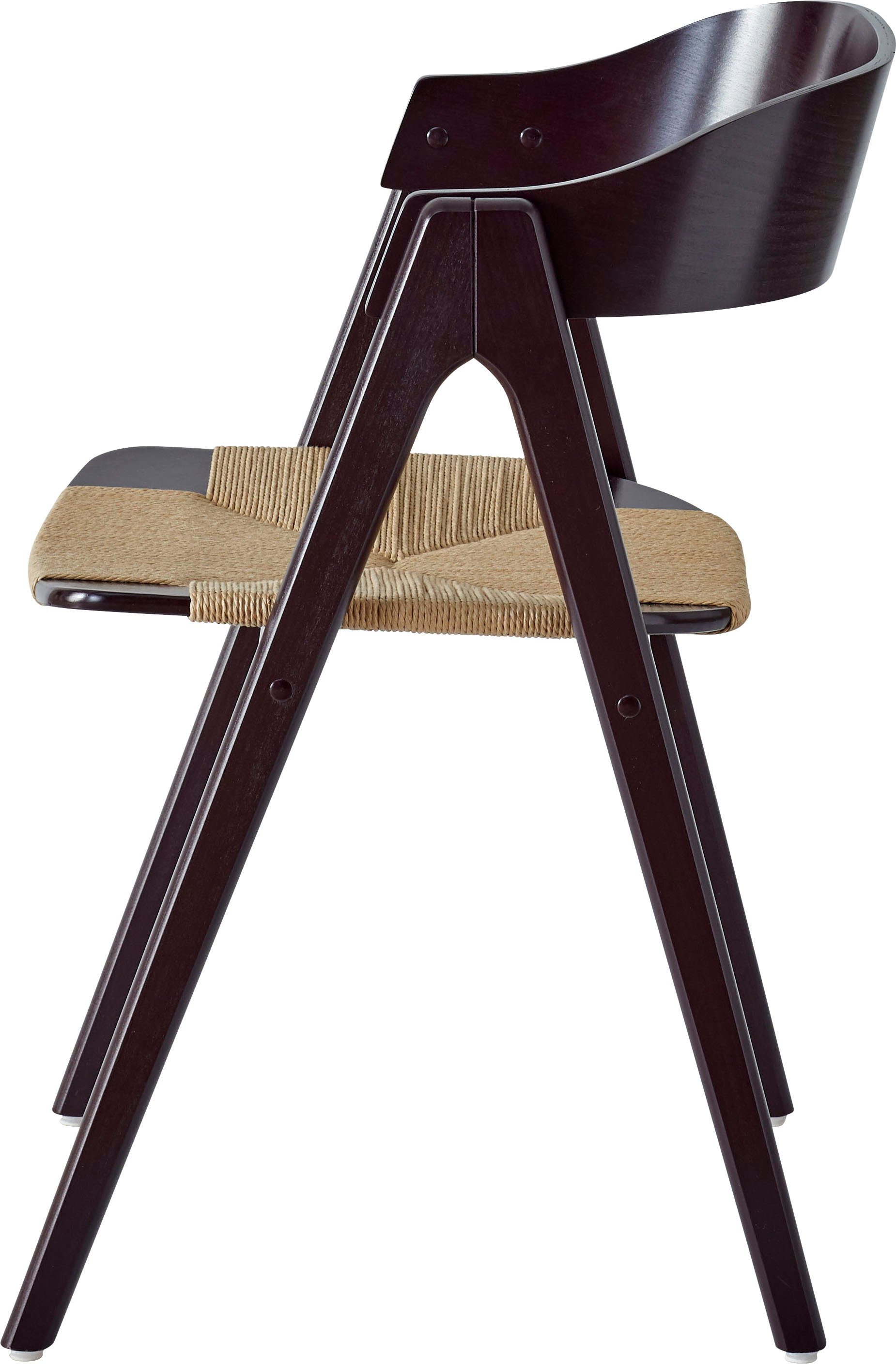 (Set, Hammel Mette Hammel by Findahl Buche/Schwarz Farbvarianten St), Massivholz, Furniture Holzstuhl mit 2 Flechtsitz, versch.