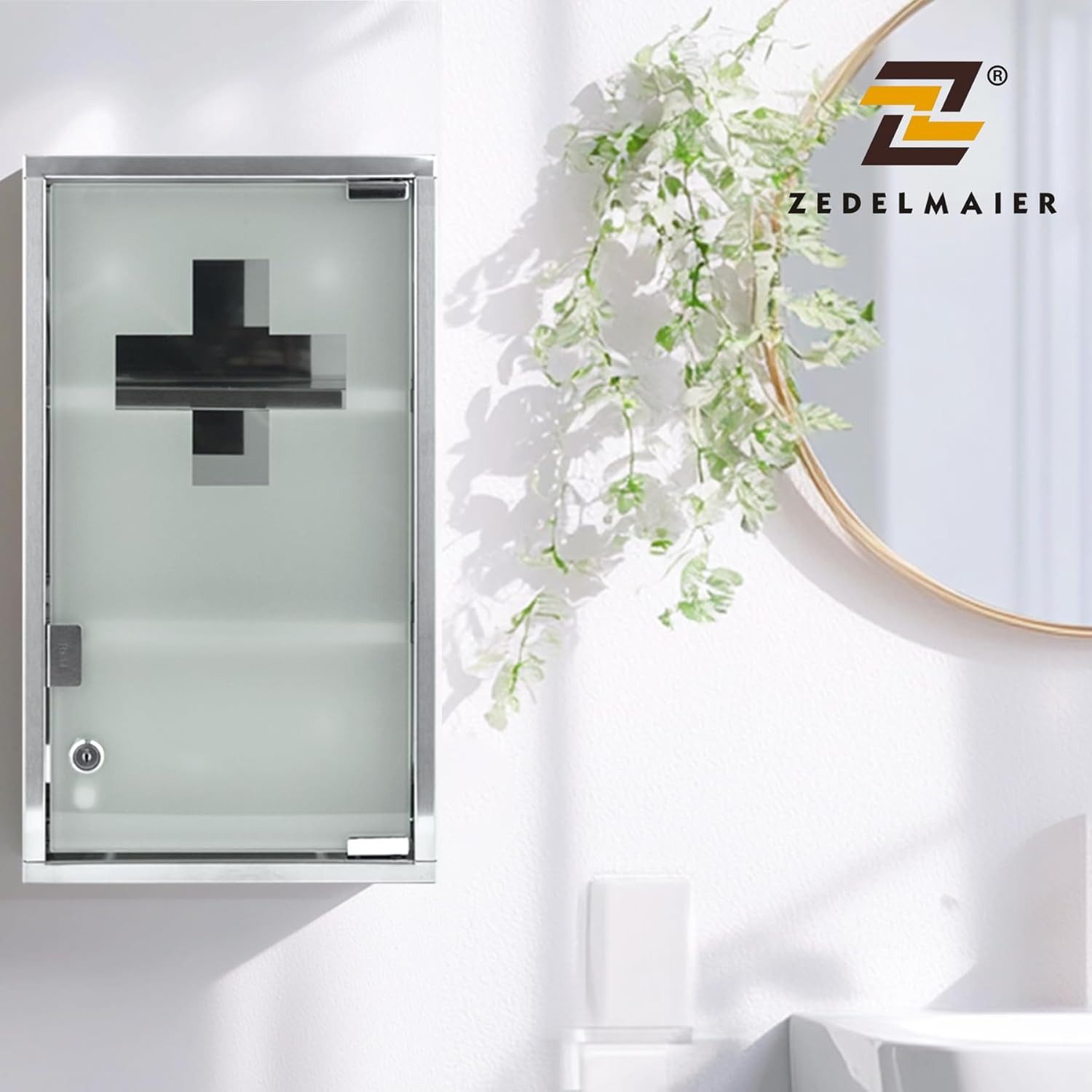 Zedelmaier Medizinschrank Abschließbarer Medizinschrank aus Edelstahl,Medik günstig online kaufen