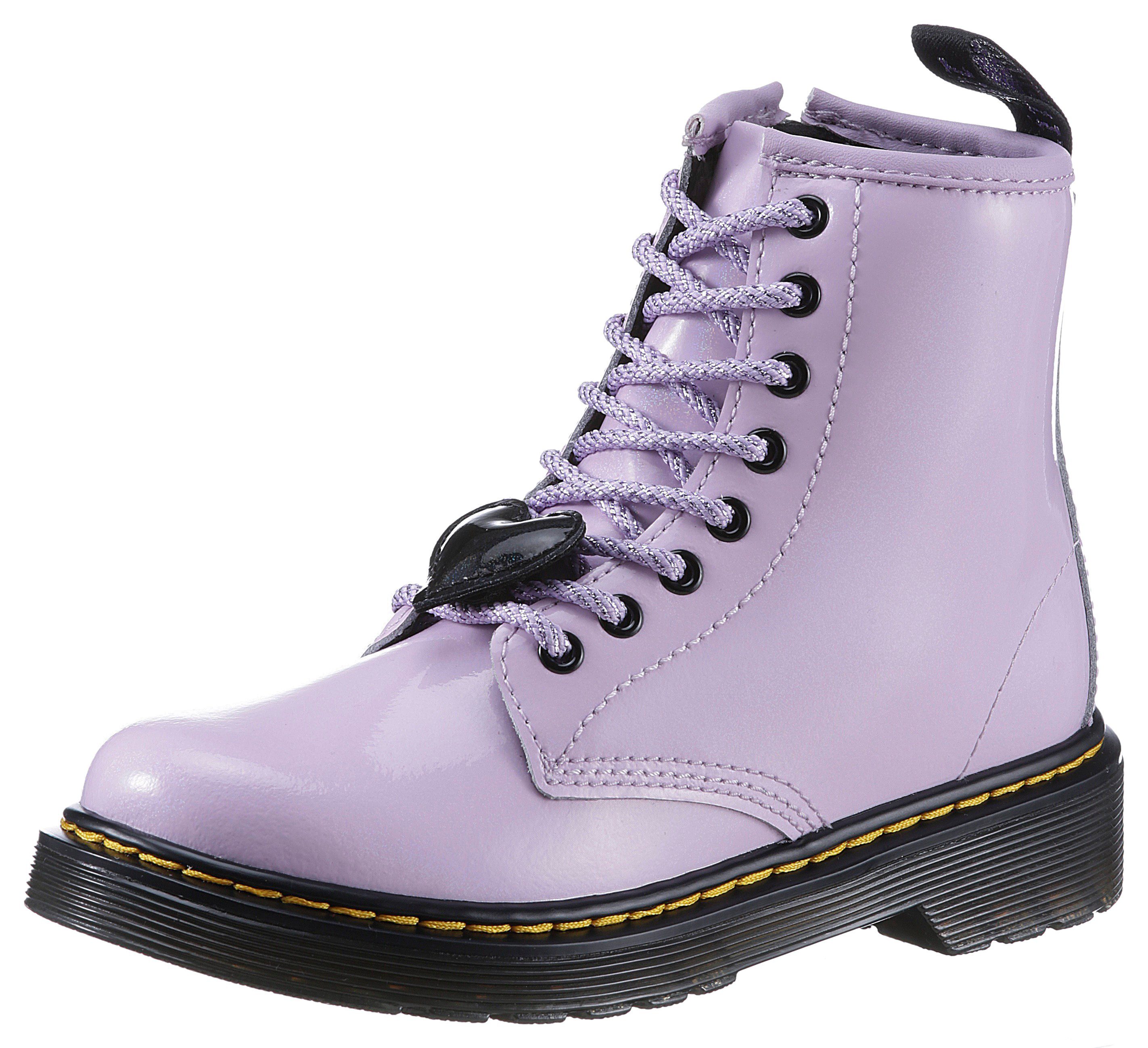 DR. MARTENS 1460 J Schnürboots mit Reißverschluss flieder-Galaxy Shimmer