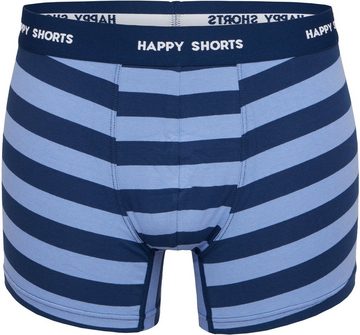 HAPPY SHORTS Trunk 2 Happy Shorts Jersey Trunk Herren Boxershorts Pant Blau Streifen (1-St)