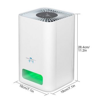 Clanmacy Kombigerät Luftbefeuchter und -reiniger Air Purifier Entfernt Purifi größe: 20 m², Luftqualitäts-feedback, mit UV-keimtötende Lampe 99,97% Partikel, CADR 90m³/h, für 20 m² Räume, 3in1-Hochleistungsfilter, Primärfiltration + HEPA (H11) + Aktivkohle-Baumwolle