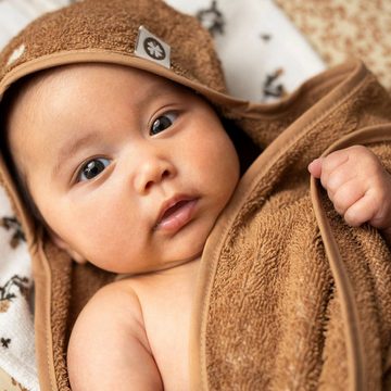 Noppies Babybademantel Umschlagtuch für Neugeborene Clover 72x92 cm, Regular, 90% Baumwolle-Bio / 10% Polyester, Kapuze