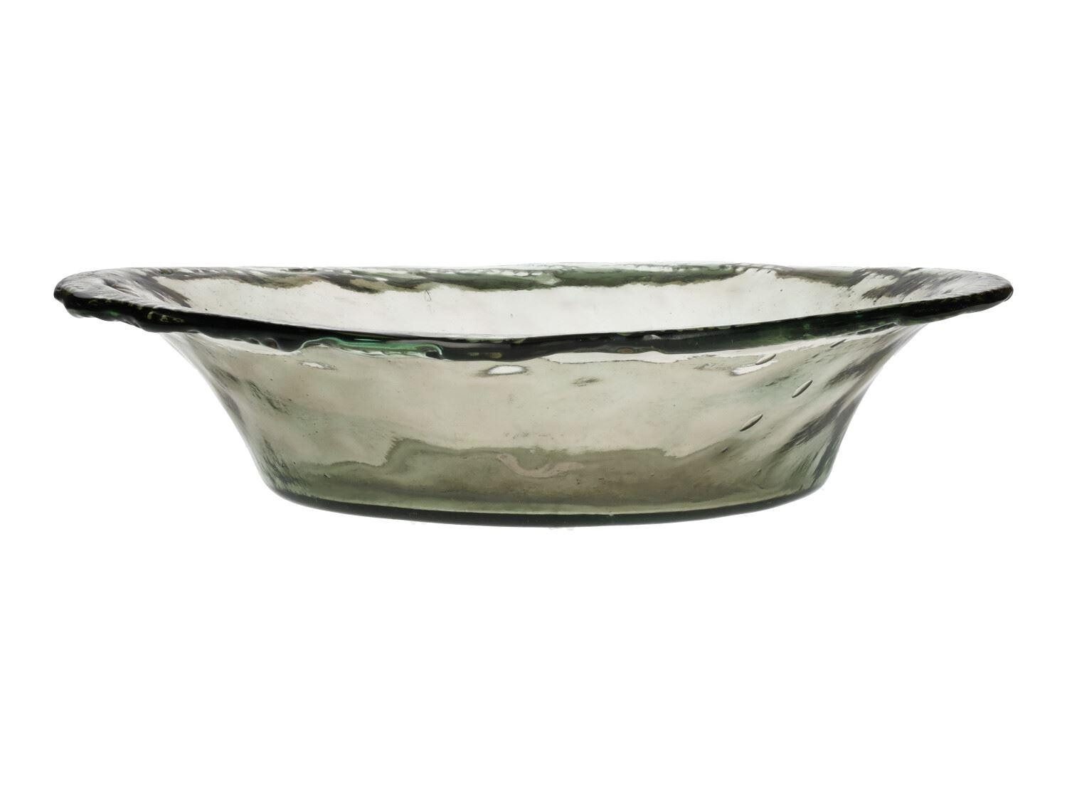 INNA-Glas Dekoschale Dekoschale FRANCISCUS, aus Glas, recycelt, grau, 40x49x11cm