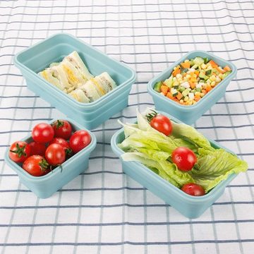 Juoungle Lunchbox Faltbare Frischhalteboxen Silikon Frischhaltedosen