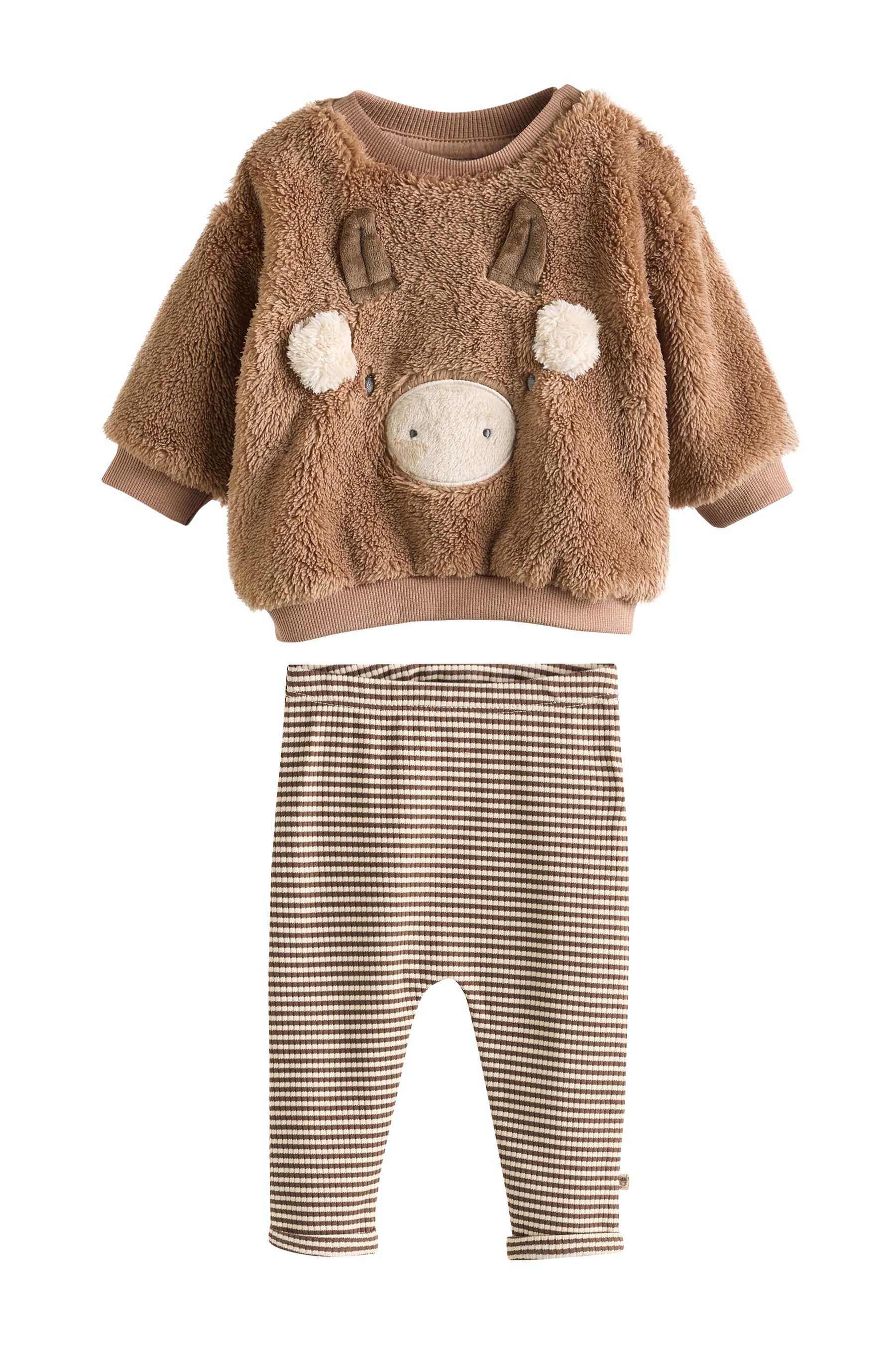 Next Top & Leggings Baby Fleeceoberteil und Leggings im Set (2-tlg)