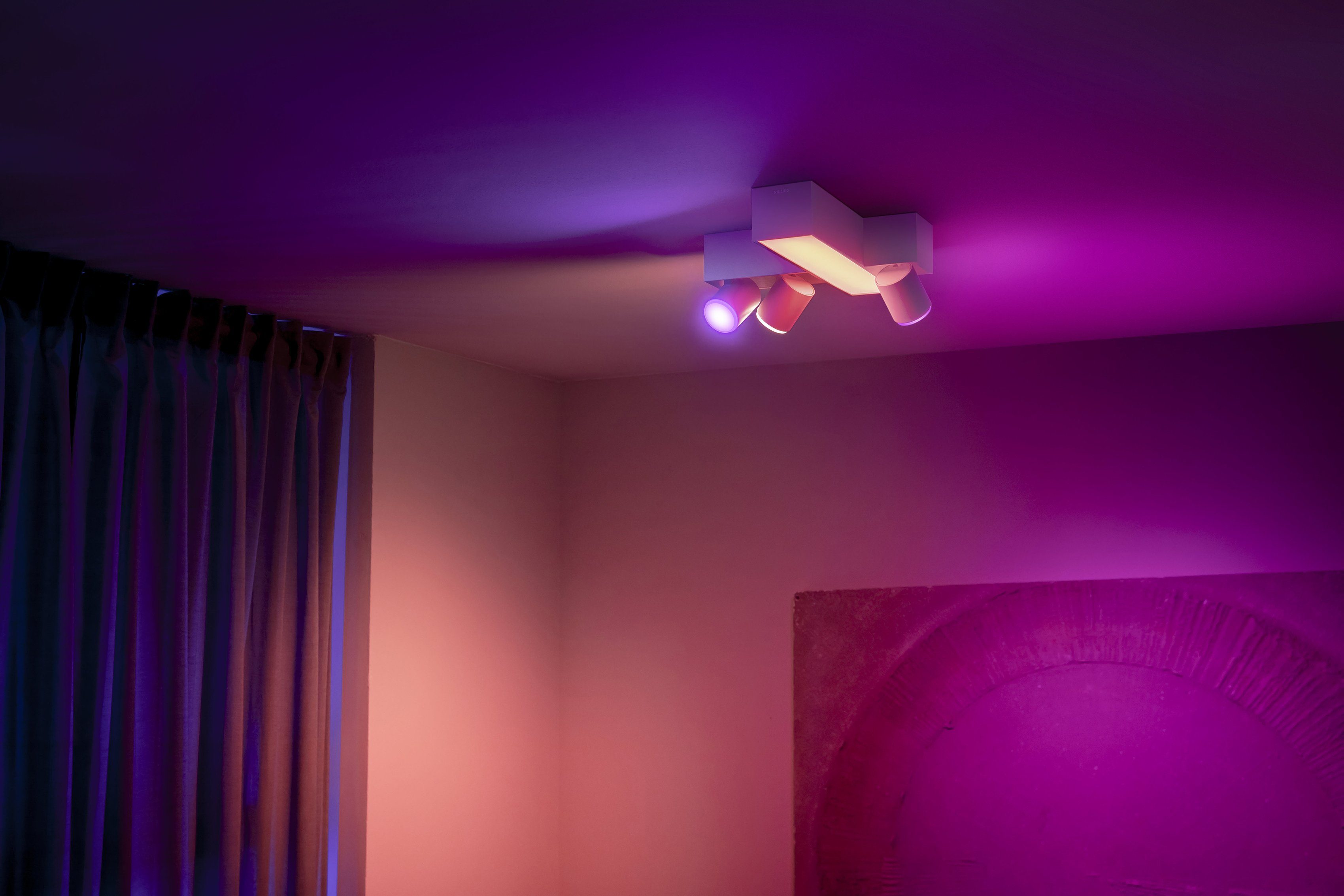 Philips Hue LED Hue Lampen einzeln Farbwechsler, der anpassbar LED wechselbar, mit Deckenspot Centris, Individ. App, Lampeneinstellungen