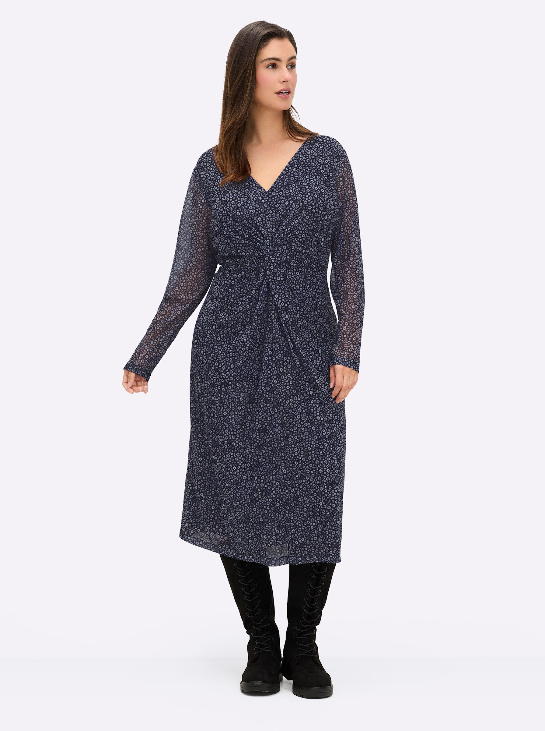 Sheego Jerseykleid Blumenkleid .