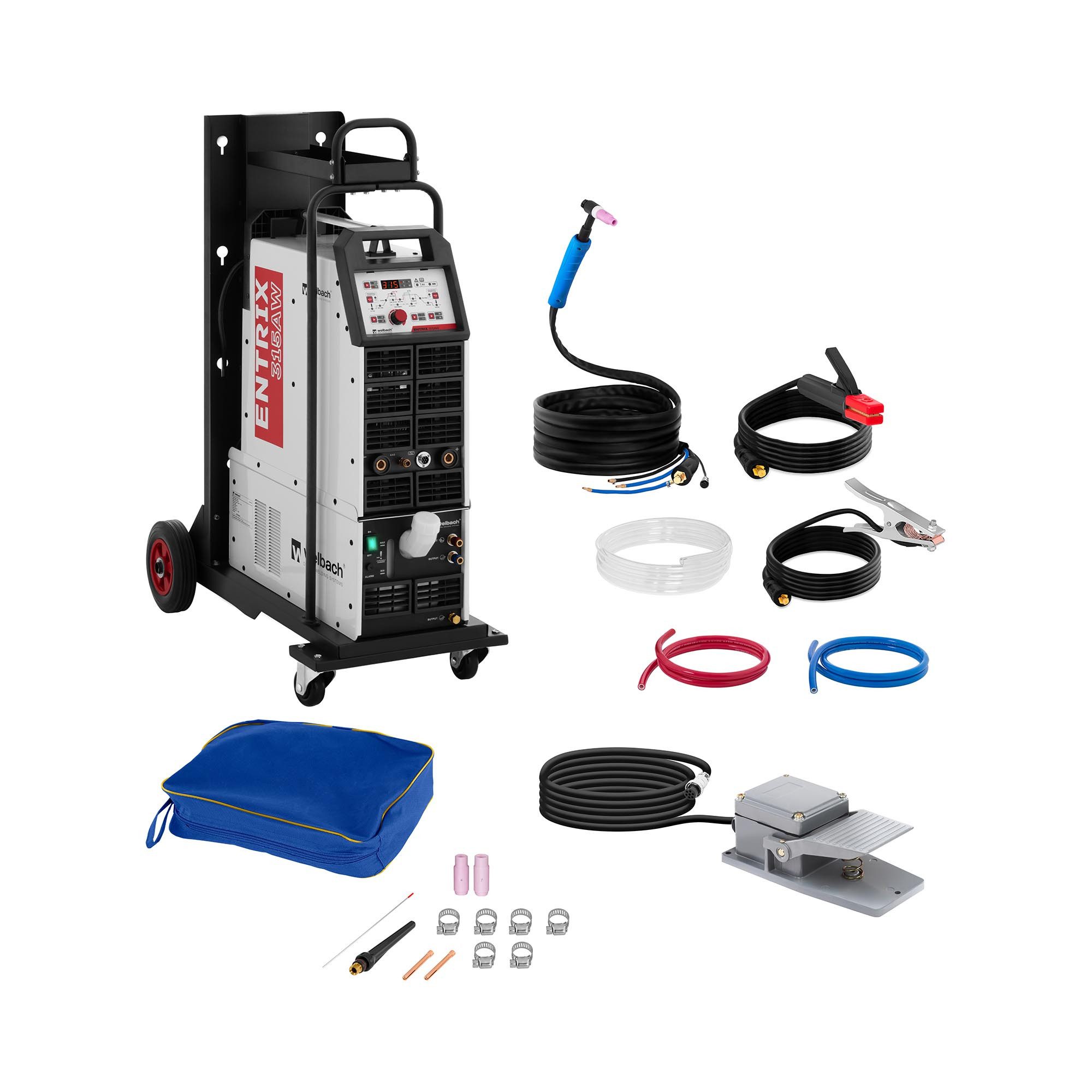 Elektroschweißgerät WIG ALU Schweißgerät Digital AC DC HF Inverter Puls 315A Wasserkühlung