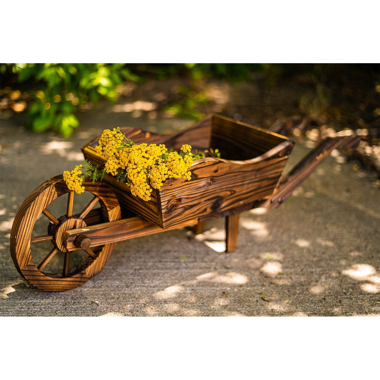 HTI-Living Gartenfigur Holzschubkarre Natur Sommerset, (Stück, 1 St., 1 Sch günstig online kaufen