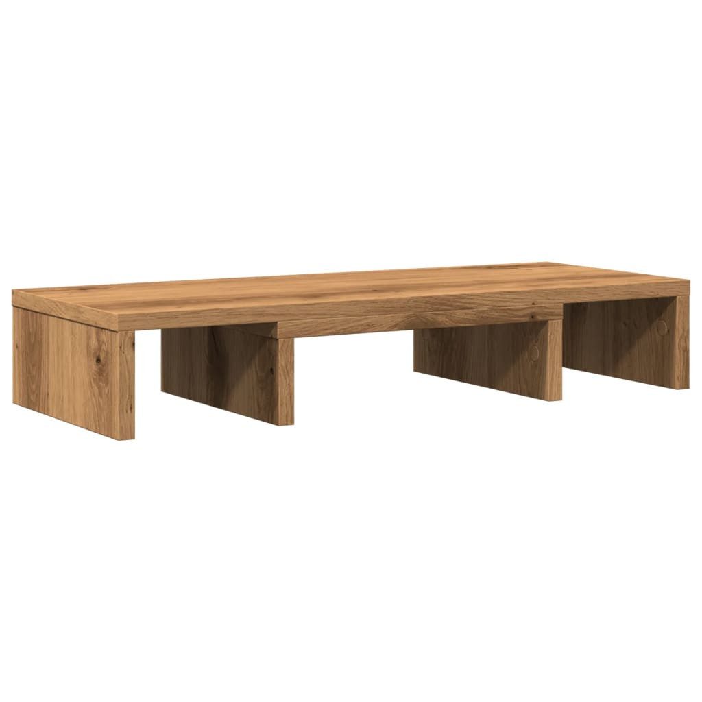 vidaXL Monitorständer, (Monitorständer Verstellbar Artisan-Eiche 60x24x10,5 cm)
