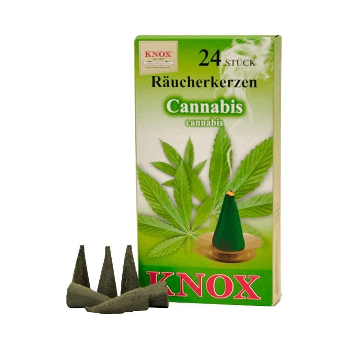 24er Cannabis Räucherkerzen- Packung - 5 Päckchen Räuchermännchen KNOX