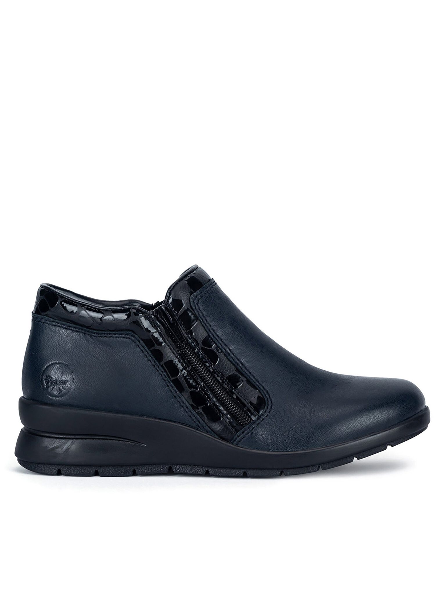 Rieker Rieker Halbschuhe Damen L4883-14 Dunkelblau Schnürschuh