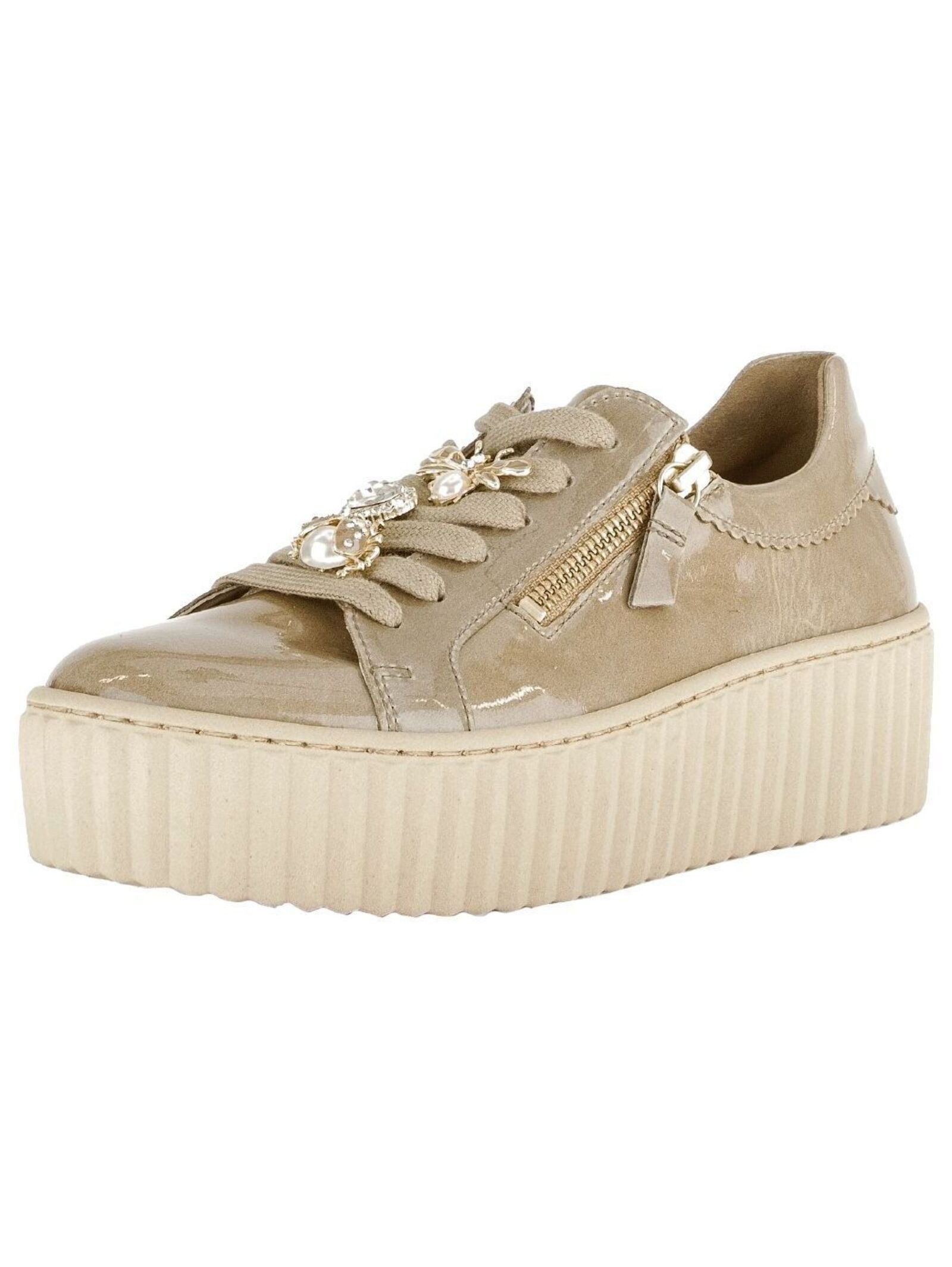 Sneaker Leder Plateausneaker