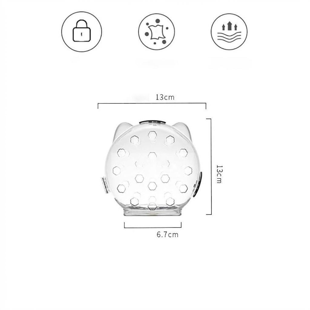 GarveeMore Schutzkragen Atmungsaktiver, transparenter Maulkorb für Katzen – Space Ball Design, Für Baden,Rasieren,Nagelschneiden,Erholung und Tierarztbesuche