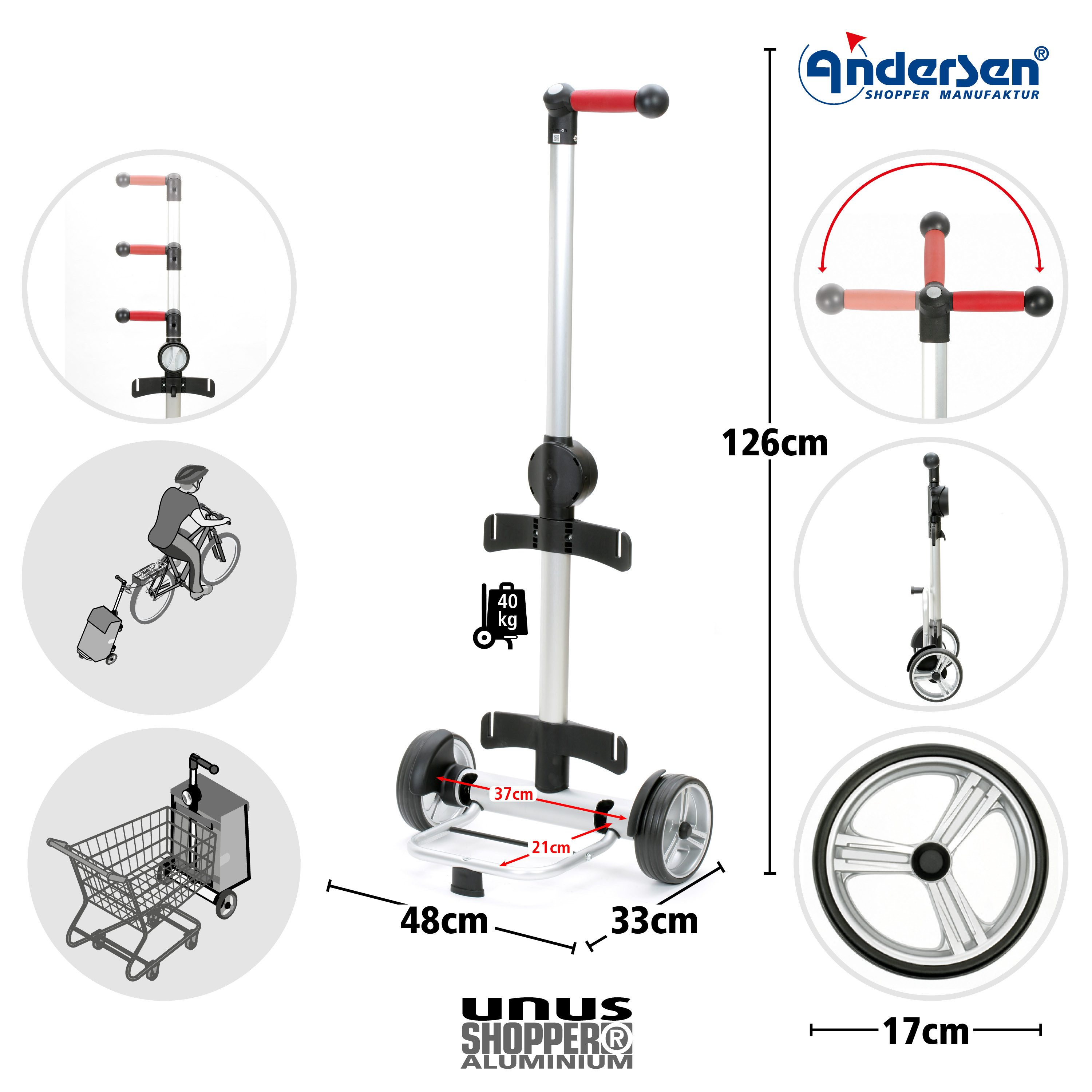 Andersen Einkaufstrolley Unus Shopper Gestell ohne günstig online kaufen
