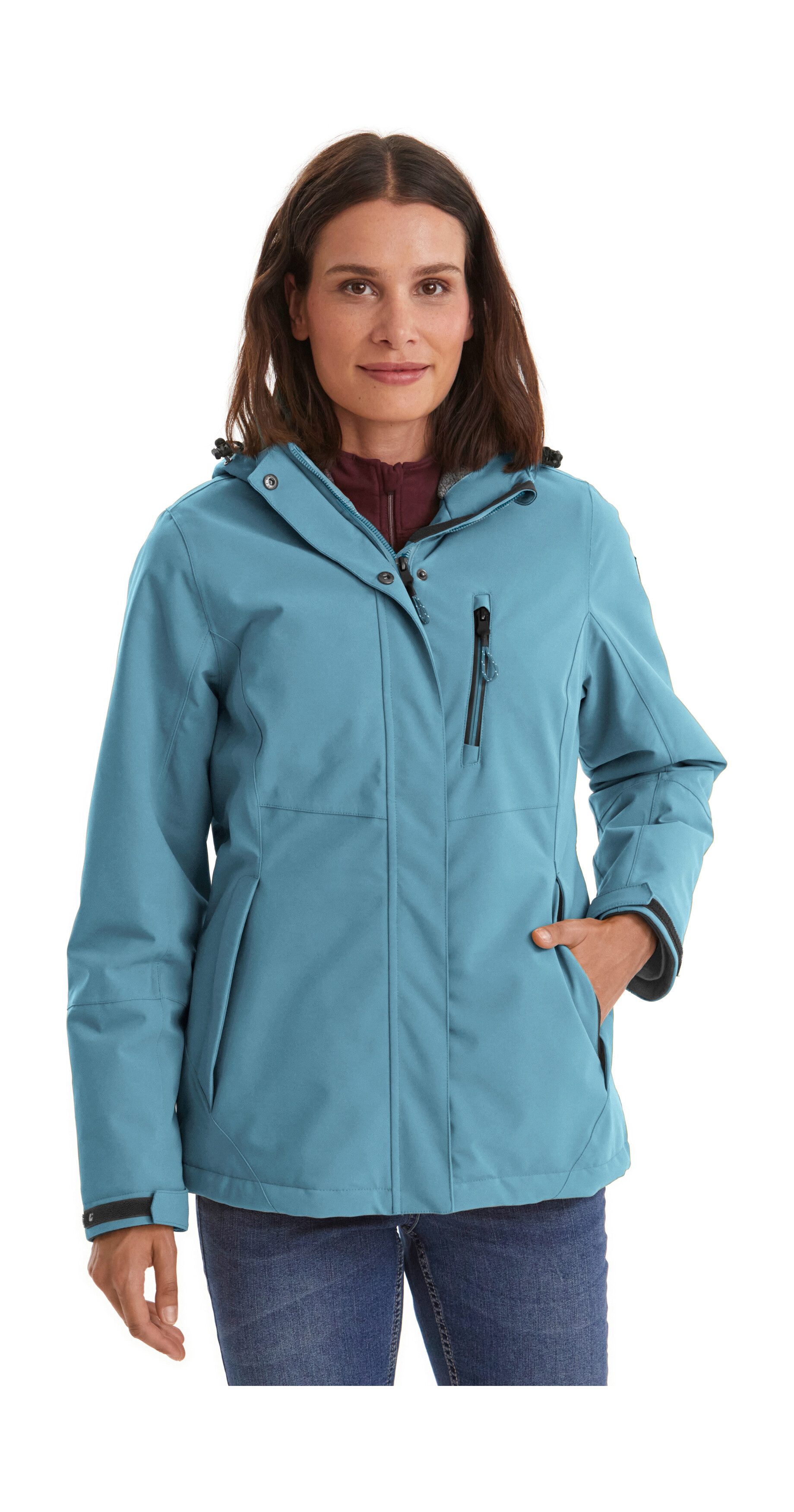 Killtec Outdoorjacke KOW 140 WMN JCKT Wasserdichte Damenjacke, atmungsaktiv, abnehmbare Kapuze