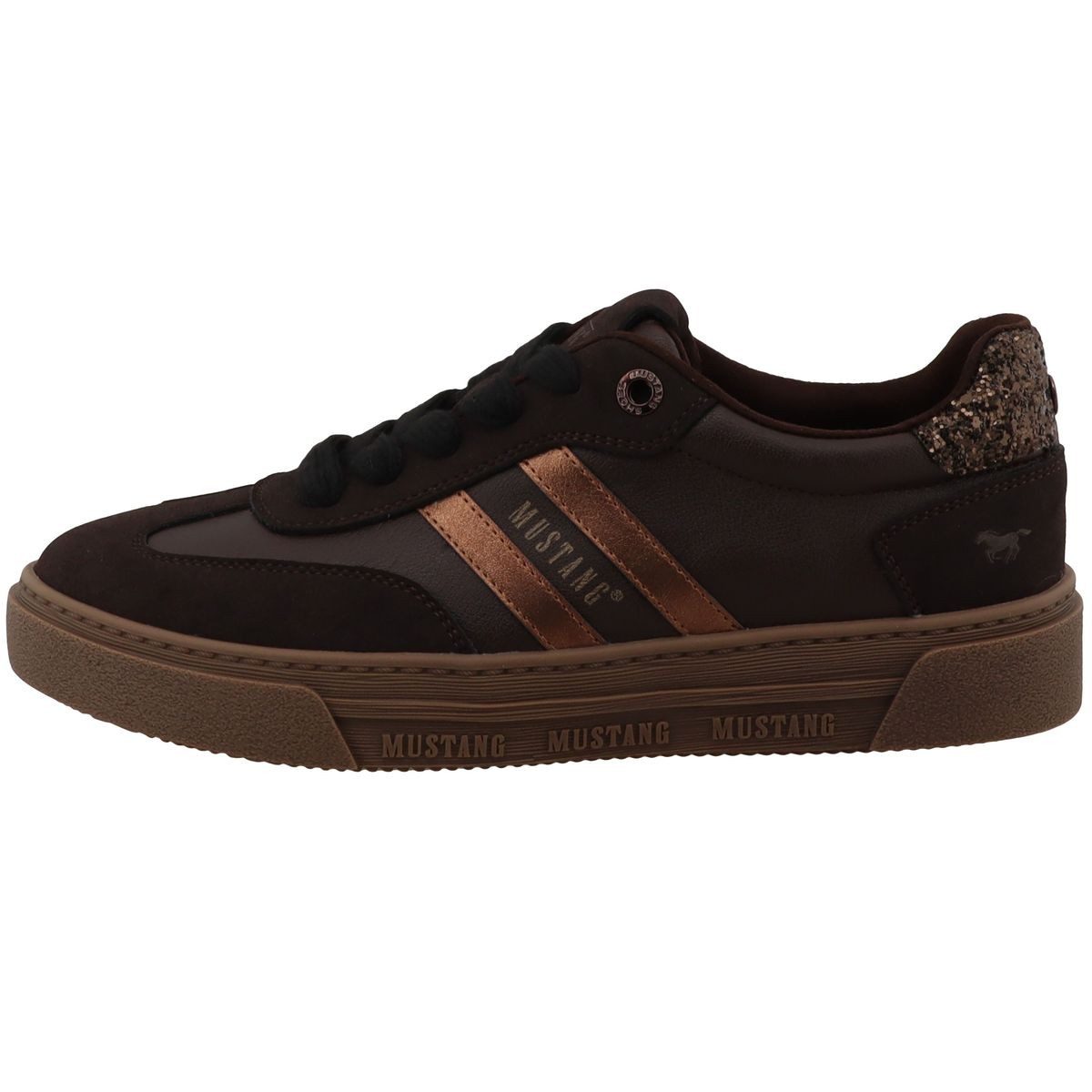 Mustang Shoes 15M0212013-mokka Sneaker Modische Schürschuhe im Retro-Style