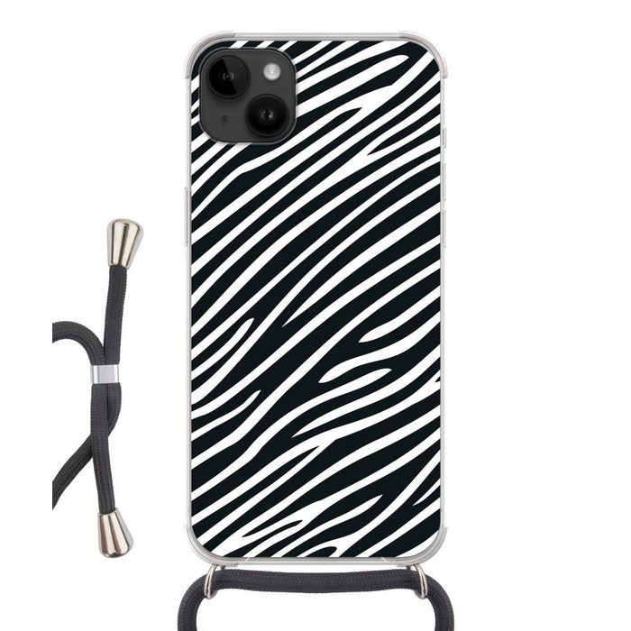 MuchoWow Handyhülle Tiermuster - Zebra - Schwarz Handyhülle Telefonhülle Apple iPhone 14 Plus