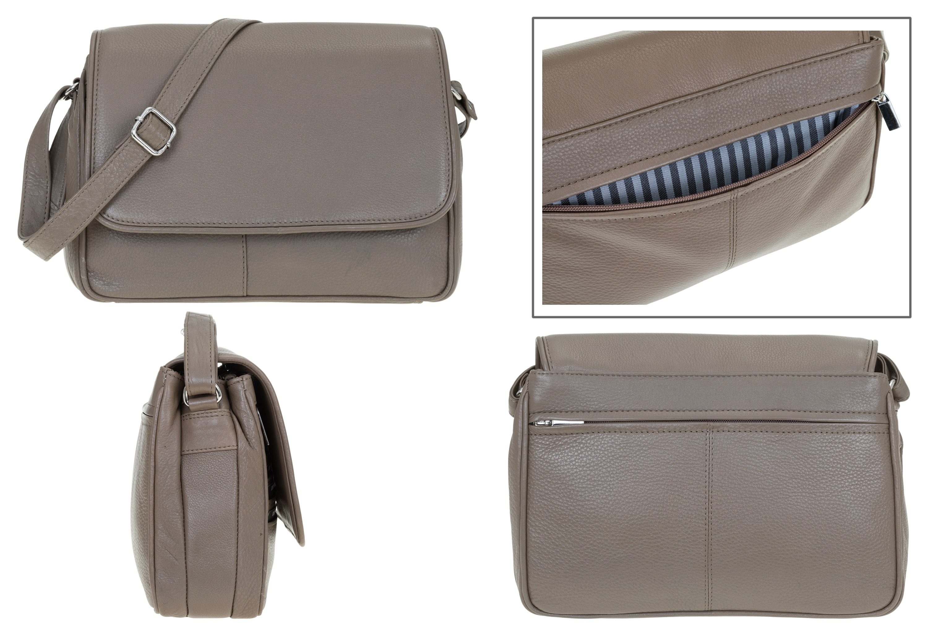 Alessandro Salvatore Handtasche Leder Damen mittel klein Lederhandtasche, Schultertasche Echtleder Damentasche Tasche Florenz 12975 + Etui