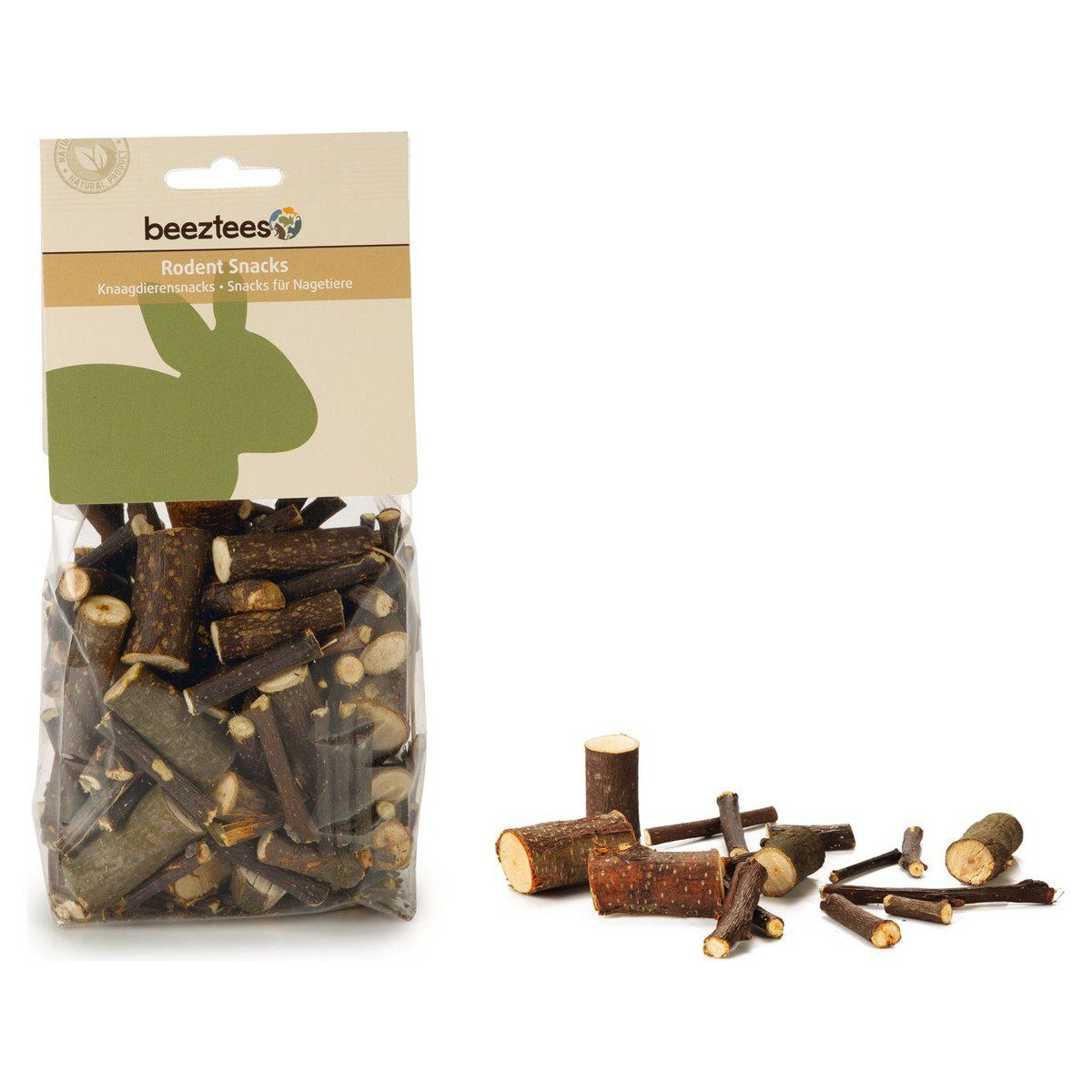 Beeztees Nagersnack Zweigenmix 200 g, Snack für: Kleintier