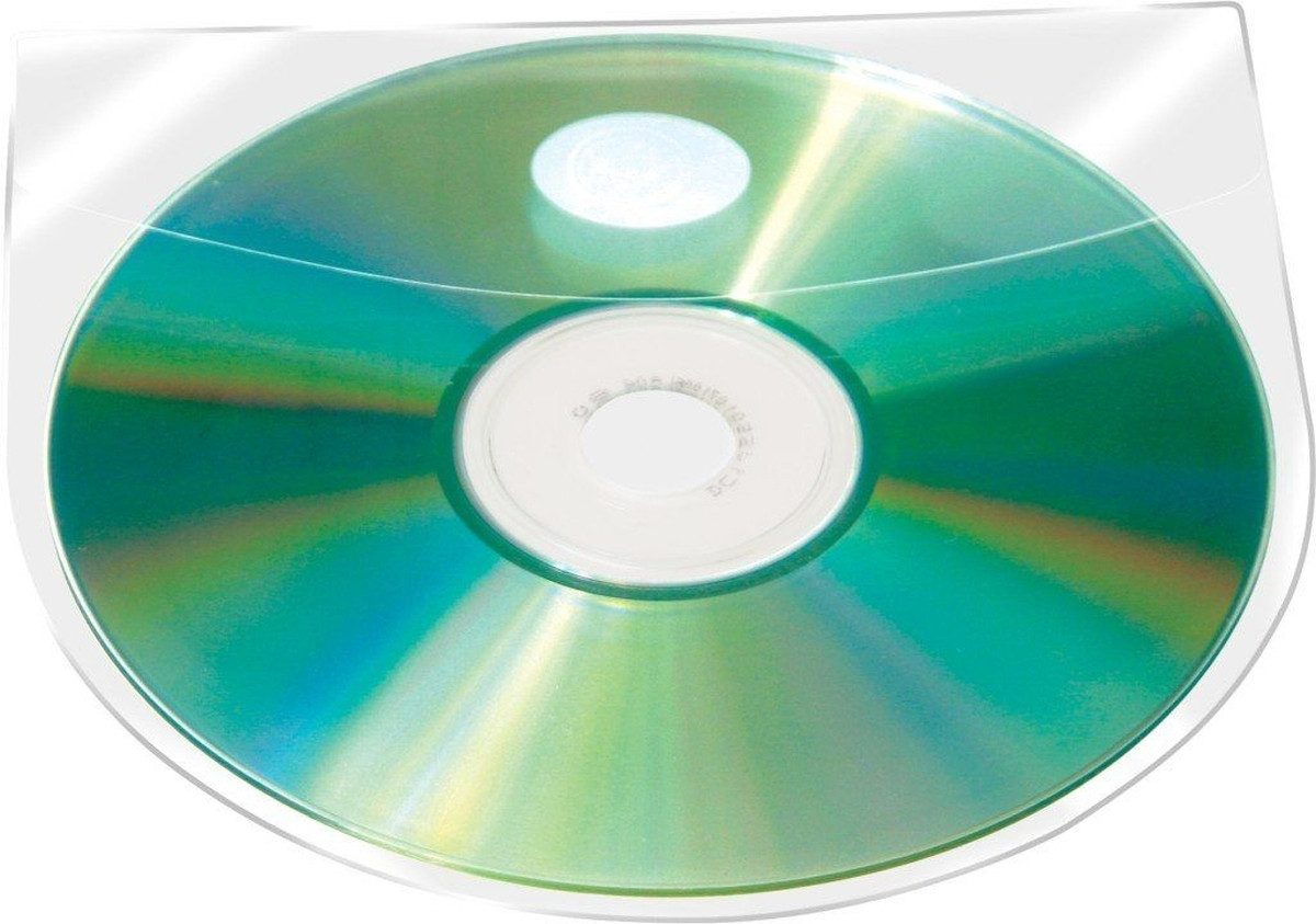 Connect Aufbewahrungsbox CD/DVD-Hüllen PP transparent selbstklebend mit Lasche VE=10 Stück
