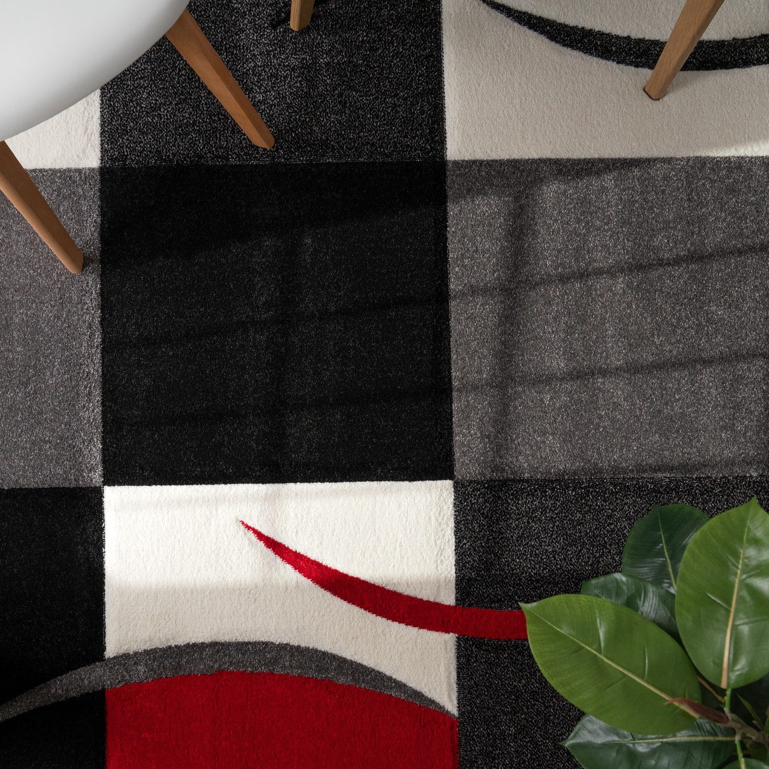 KADIMA DESIGN Teppich Karo Wohnzimmer 100% günstig online kaufen