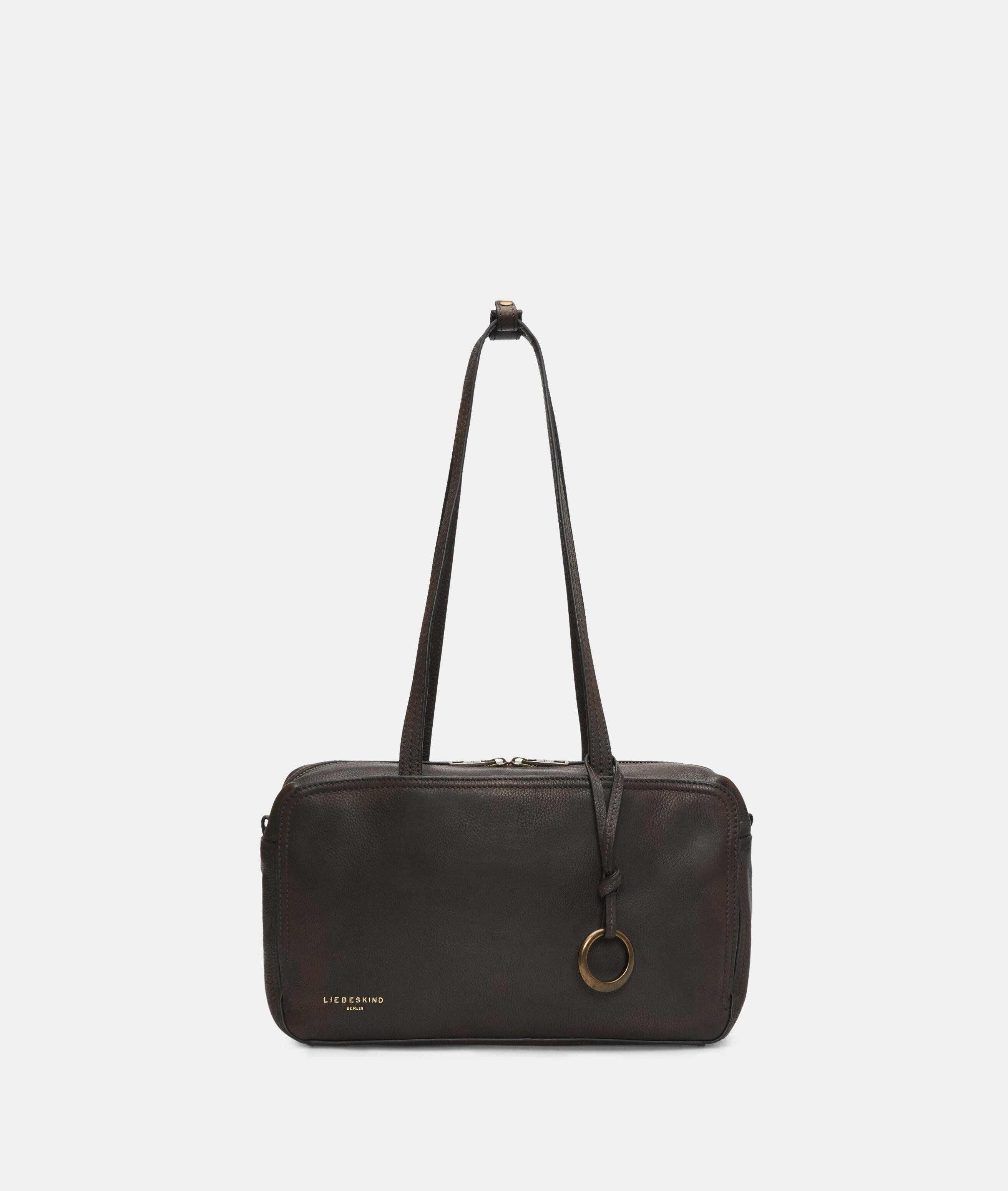 Liebeskind Berlin Schultertasche Clarice II Satchel M, Geräumige Tasche aus Rindsleder mit Vintage-Effekt