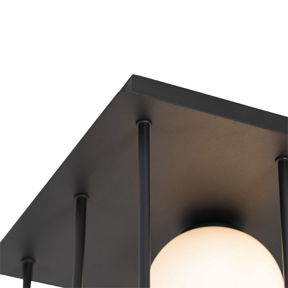 Qazqa Deckenleuchte Athens-opal, ohne Leuchtmittel, G9, Weiß, Modern, Stahl günstig online kaufen