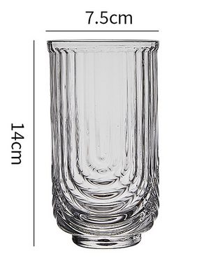 ANLÜDE Tumbler-Glas U-förmige Gläser Kaffeebecher Trinkbecher 2tlg