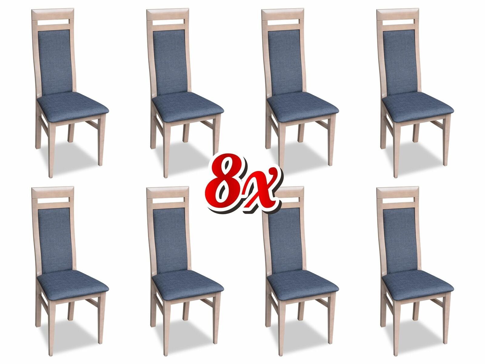 Neu JVmoebel Stück Lehn Gruppe Esszimmer 8x Stühle Garnitur Komplett Stuhl Stuhl, Wohnzimmer Set