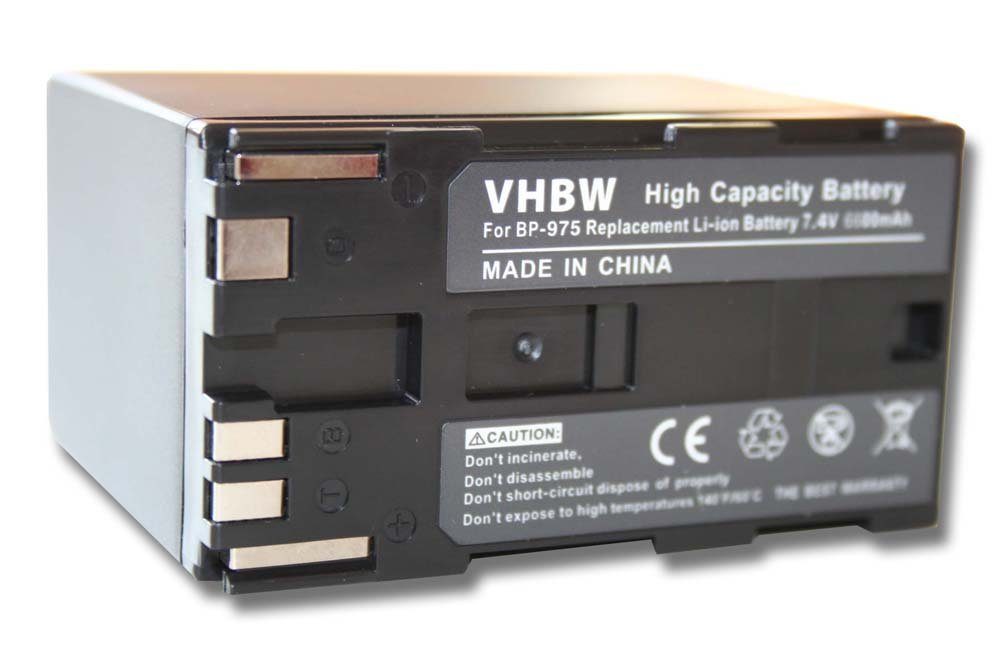 vhbw kompatibel mit Canon EOS C100, C500, C500 PL, C300, C300 PL Kamera-Akku Li-Ion 6600 mAh (7,4 V)