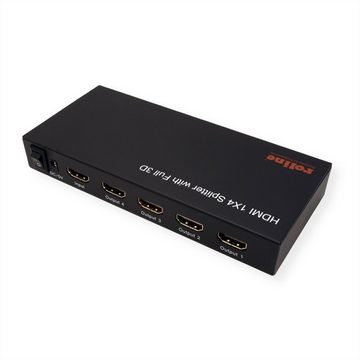 ROLINE HDMI Video-Splitter, 4fach Audio- & Video-Adapter