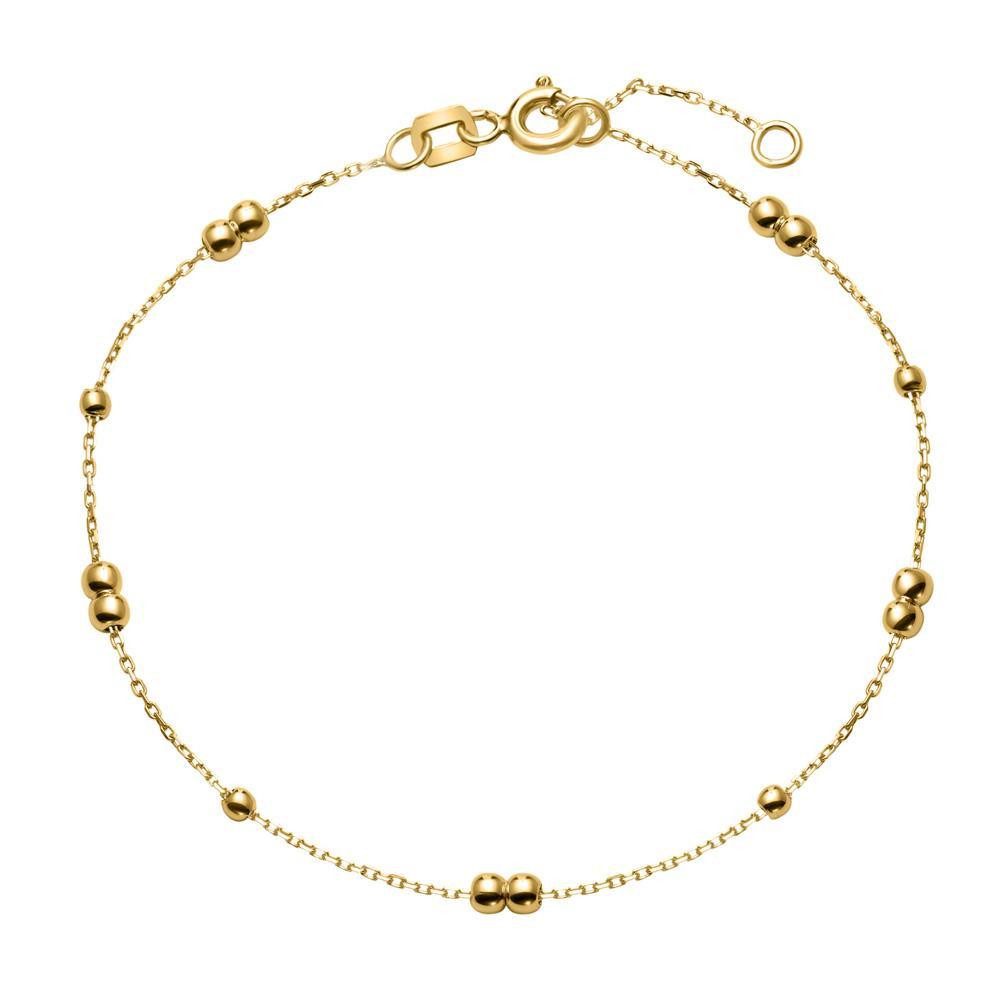 JEWLIX Goldarmband Kugelarmband aus 375er Gold für Damen GB0042-9KG