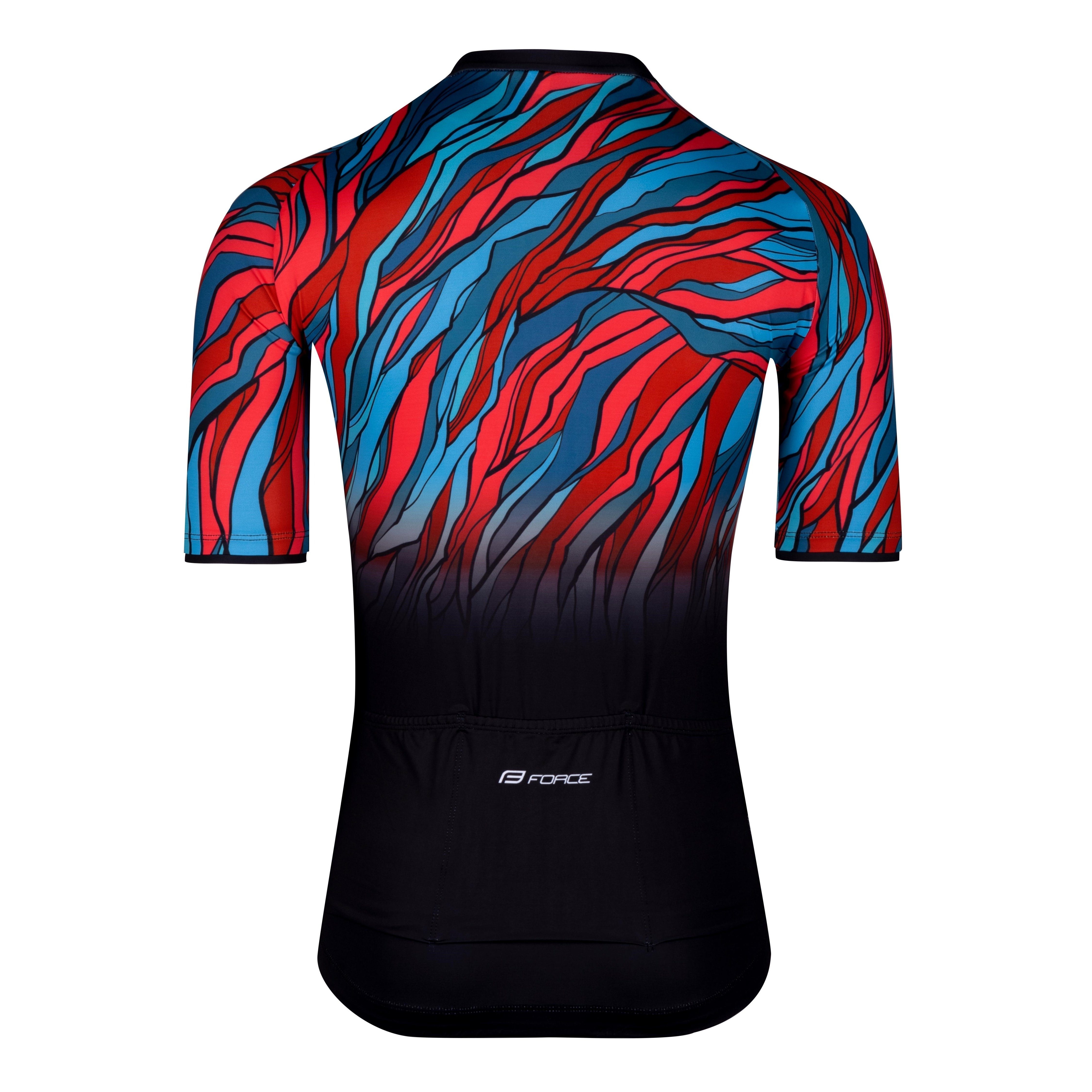 FORCE Radtrikot Jersey LIFE kurzarm, Rot-Blau günstig online kaufen