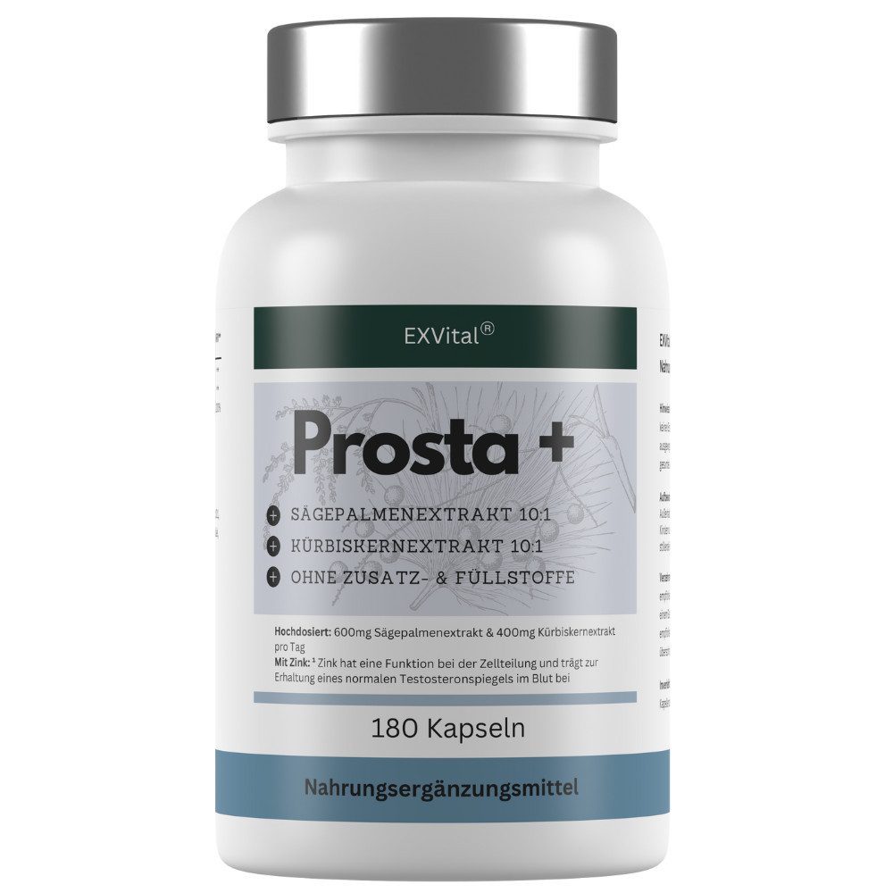 Prosta+ Kapseln mit Sägepalmen-, Kürbiskernextrakt & Zink Kapseln, 101 g