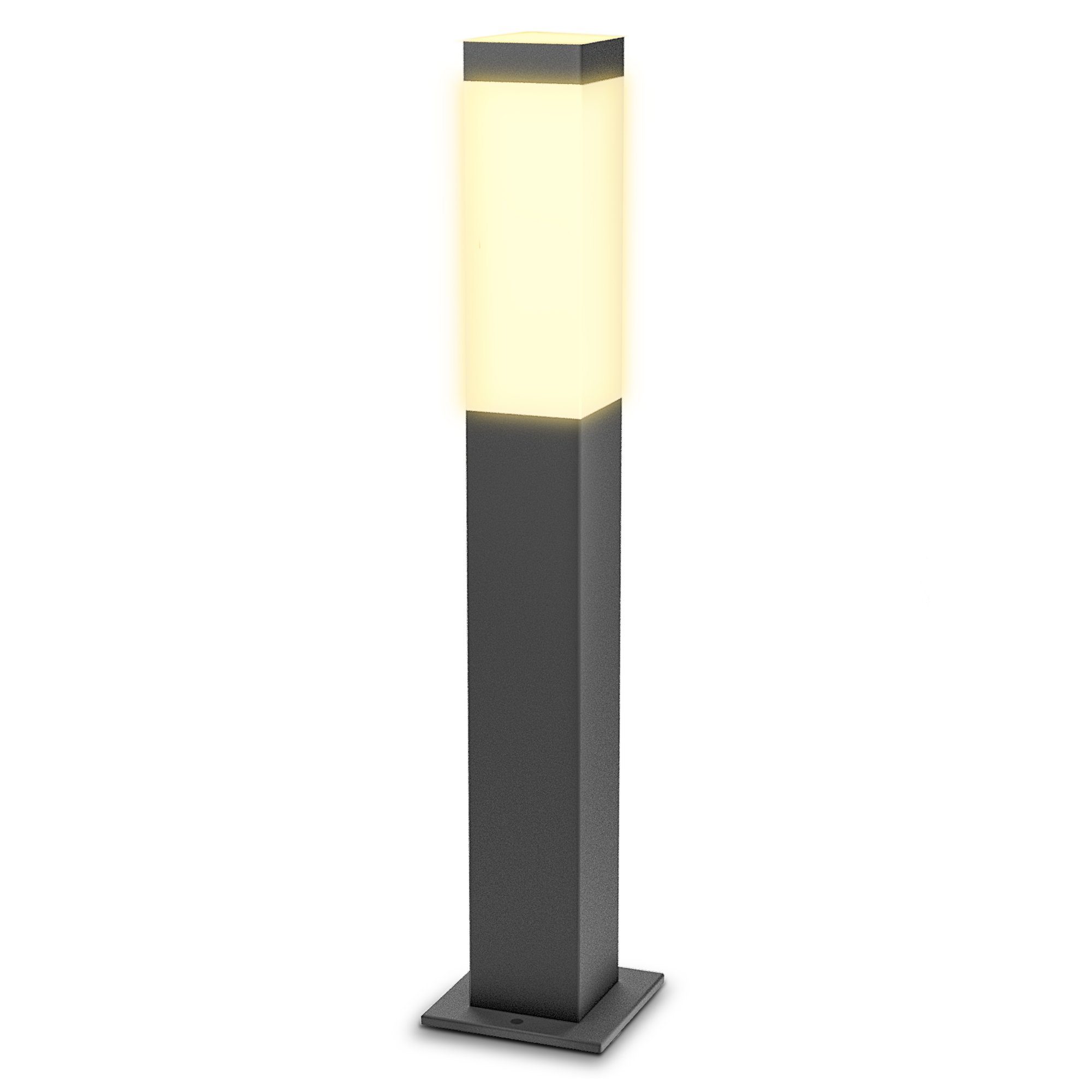 SSC-LUXon LED Gartenstrahler RADIVO Wegeleuchte Aussen in anthrazit Sockelleuchte mit E14 Fassung