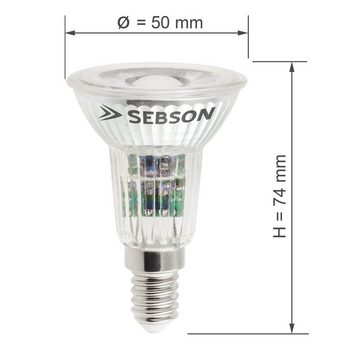 SEBSON LED-Leuchtmittel E14 LED 5W COB Lampe  420 Lumen  warmweiß  LED Spot 46°  230V