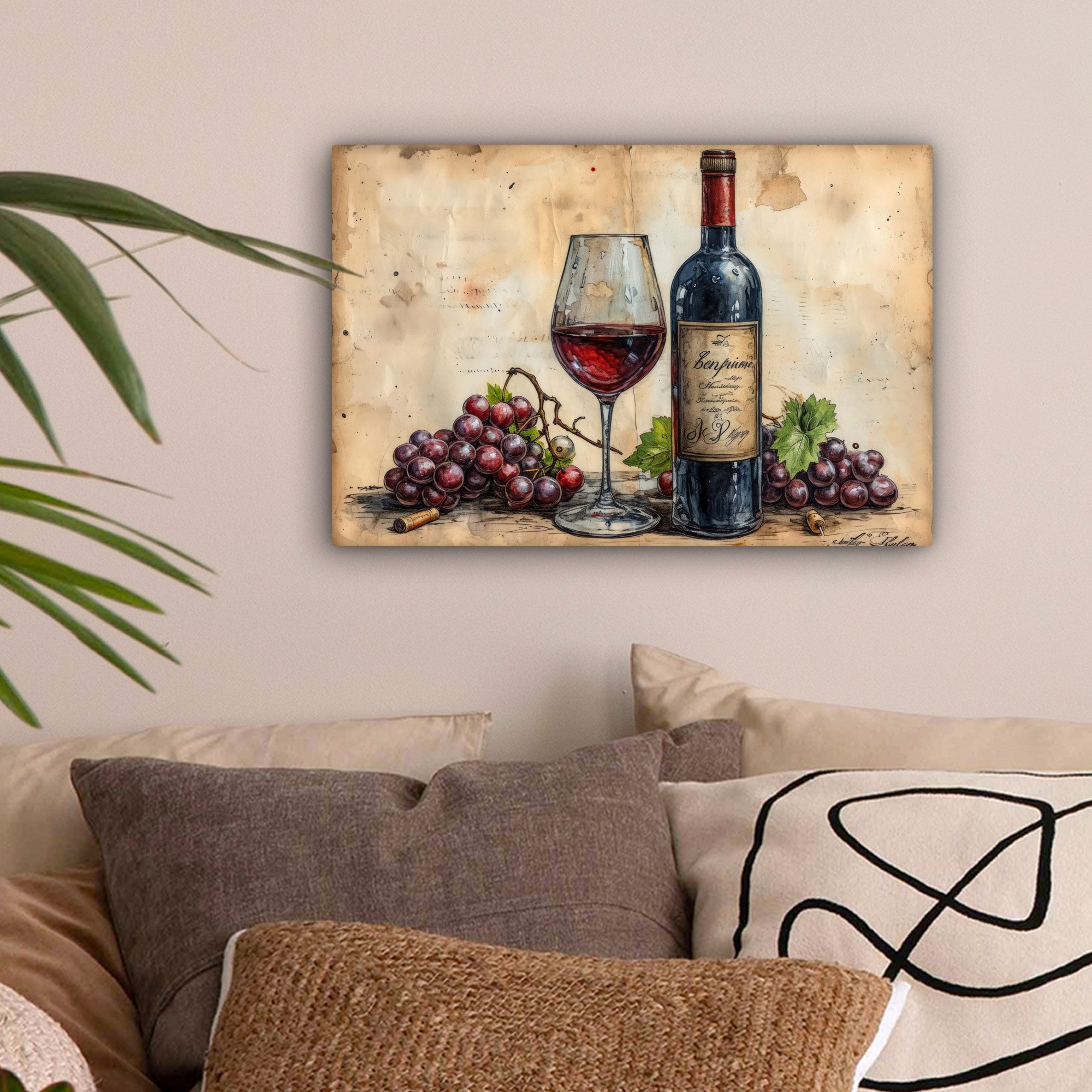 OneMillionCanvasses® Leinwandbild Wein - Trauben - günstig online kaufen