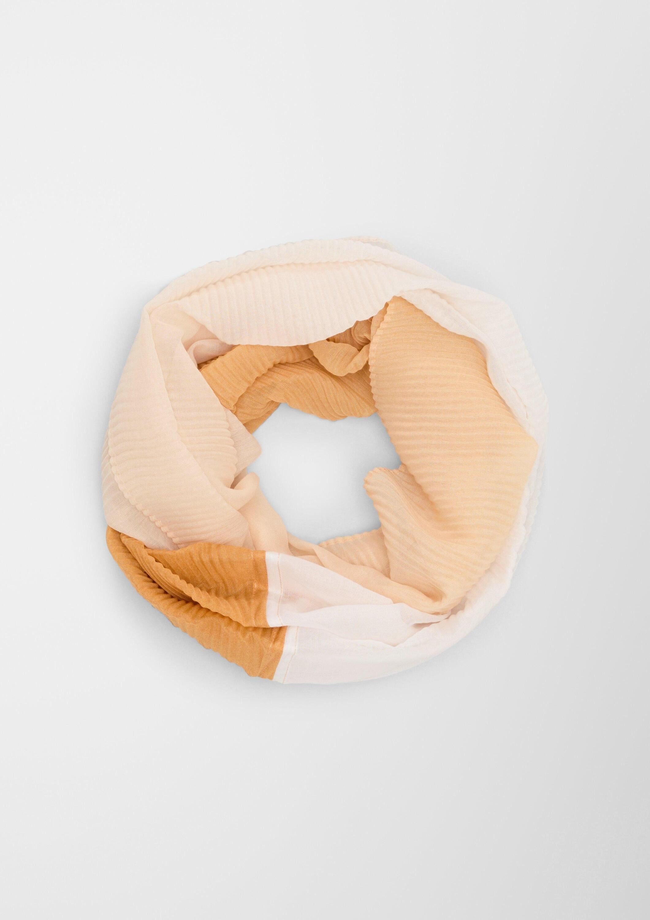 s.Oliver Loop Snood, Loop-Schal mit Plisseefalten