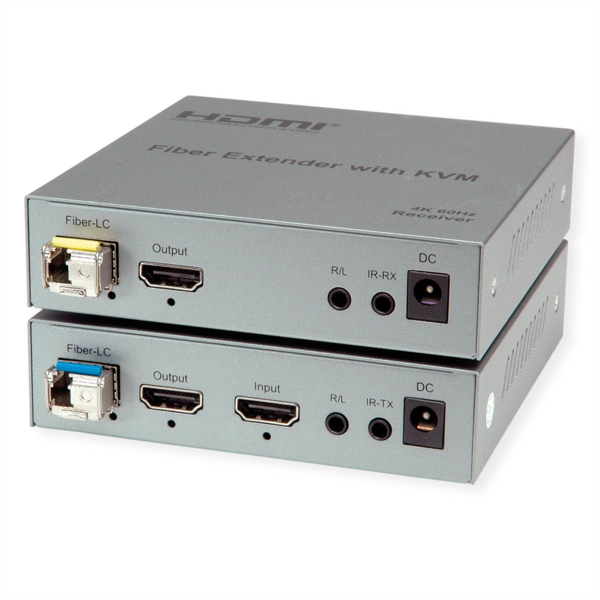 KVM Verlängerung über LWL, HDMI 4K, USB Computer-Adapter