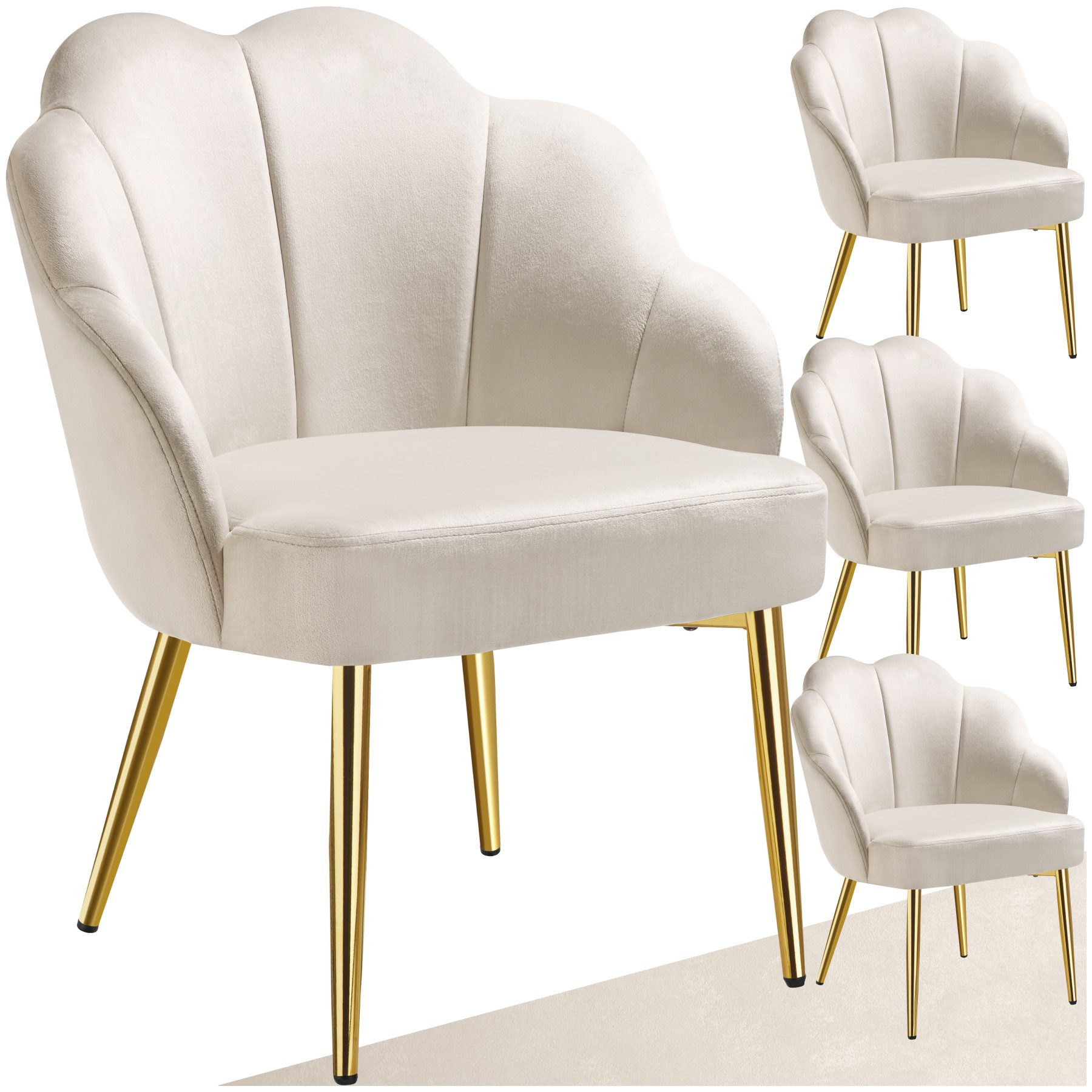 tectake Esszimmerstuhl Cocktailsessel (Set, 4 St), günstig online kaufen
