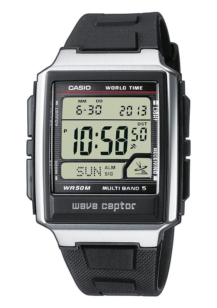 Casio Funk Funkchronograph WV-59RD-1AEF, Quarzuhr, Armbanduhr, Herrenuhr, Digitaluhr, Edelstahlarmband,Weltzeit