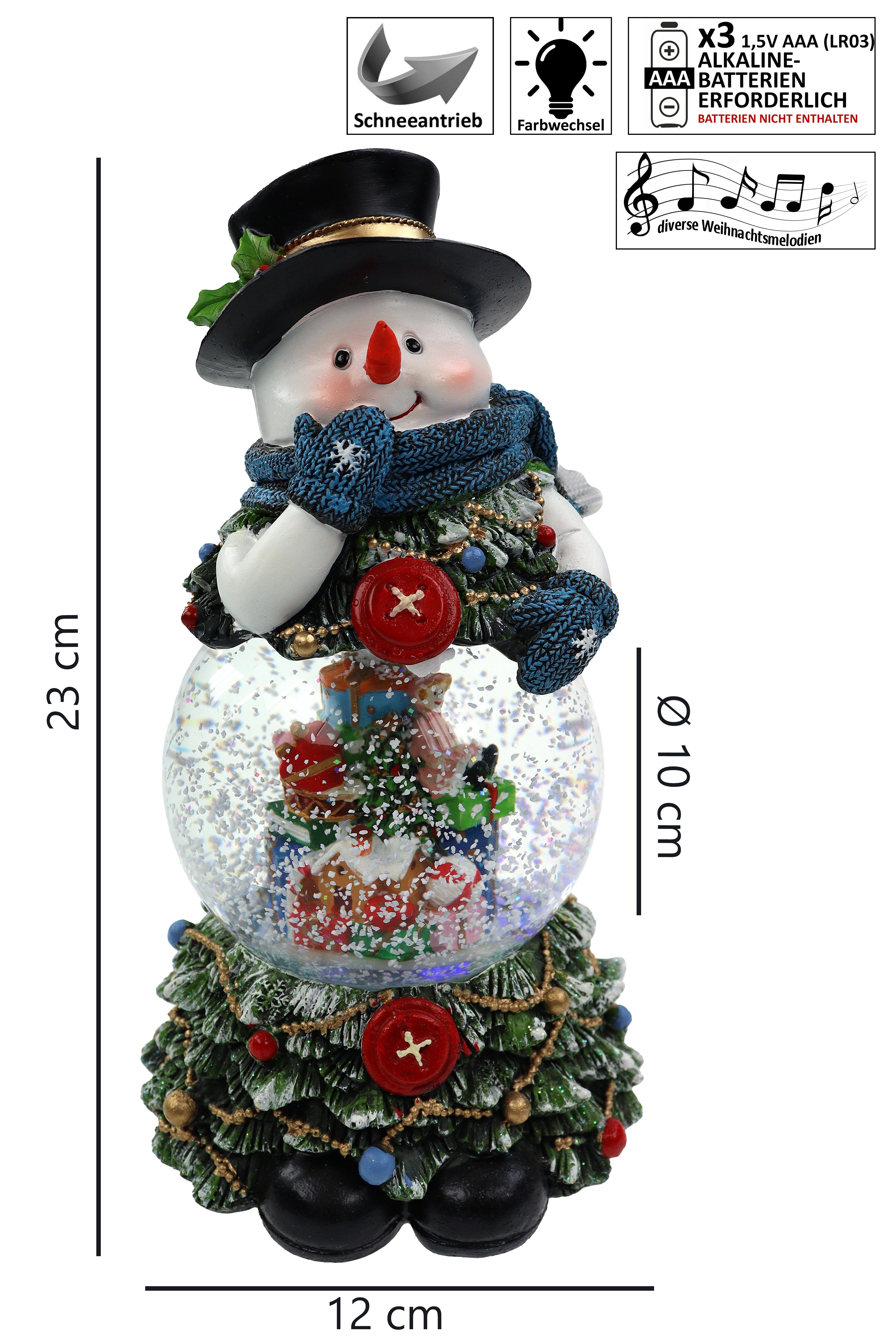 ELLUG Schneekugel Schneekugel/Spieluhr, Schneemann und geschmückter Tannenb günstig online kaufen